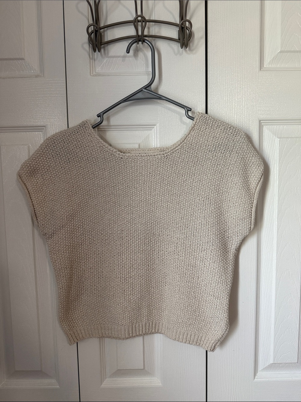 Women's Cream Knit Sweater Top